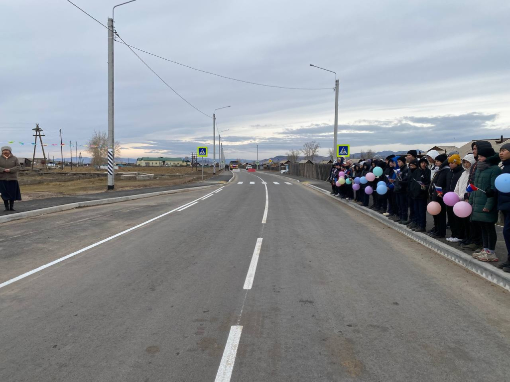 В районе Бурятии торжественно открыт отремонтированный участок дороги между сёлами Балта и Цолга В районе Бурятии торжественно открыт отремонтированный участок дороги между сёлами Балта и Цолга